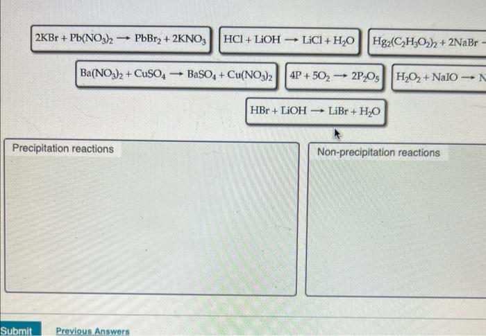 Precipitation Reaction Problems With Answers