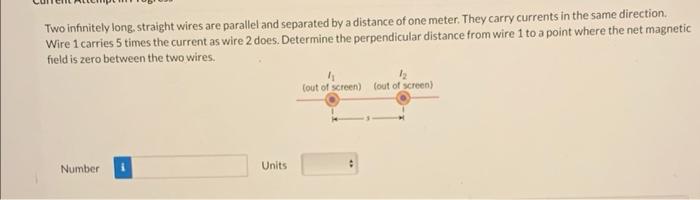 Solved Two Infinitely Long Straight Wires Are Parallel And Chegg