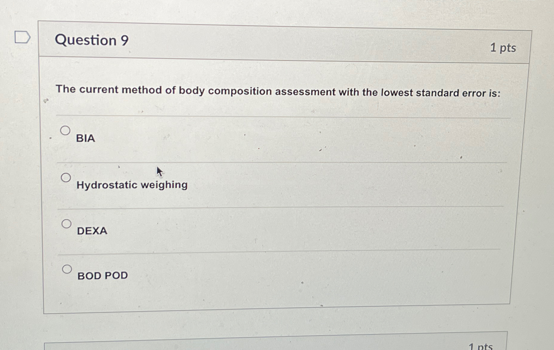 Solved Question Ptsthe Current Method Of Body Chegg