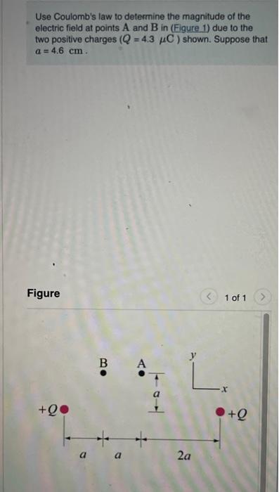 Solved Use Coulomb S Law To Determine The Magnitude Of The Chegg