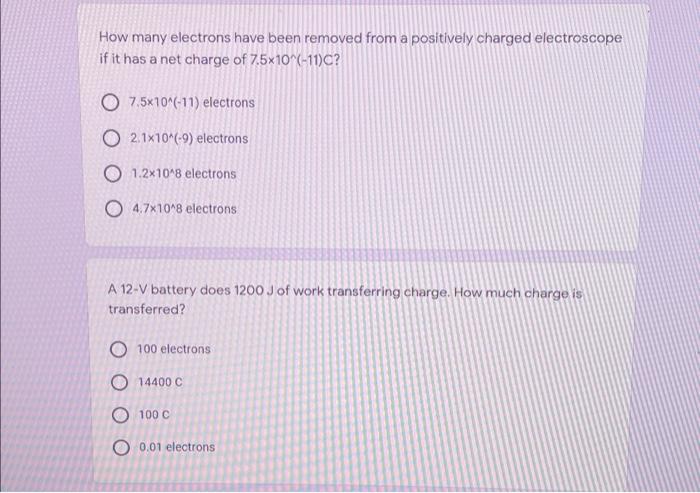 Solved How Many Electrons Have Been Removed From A Chegg