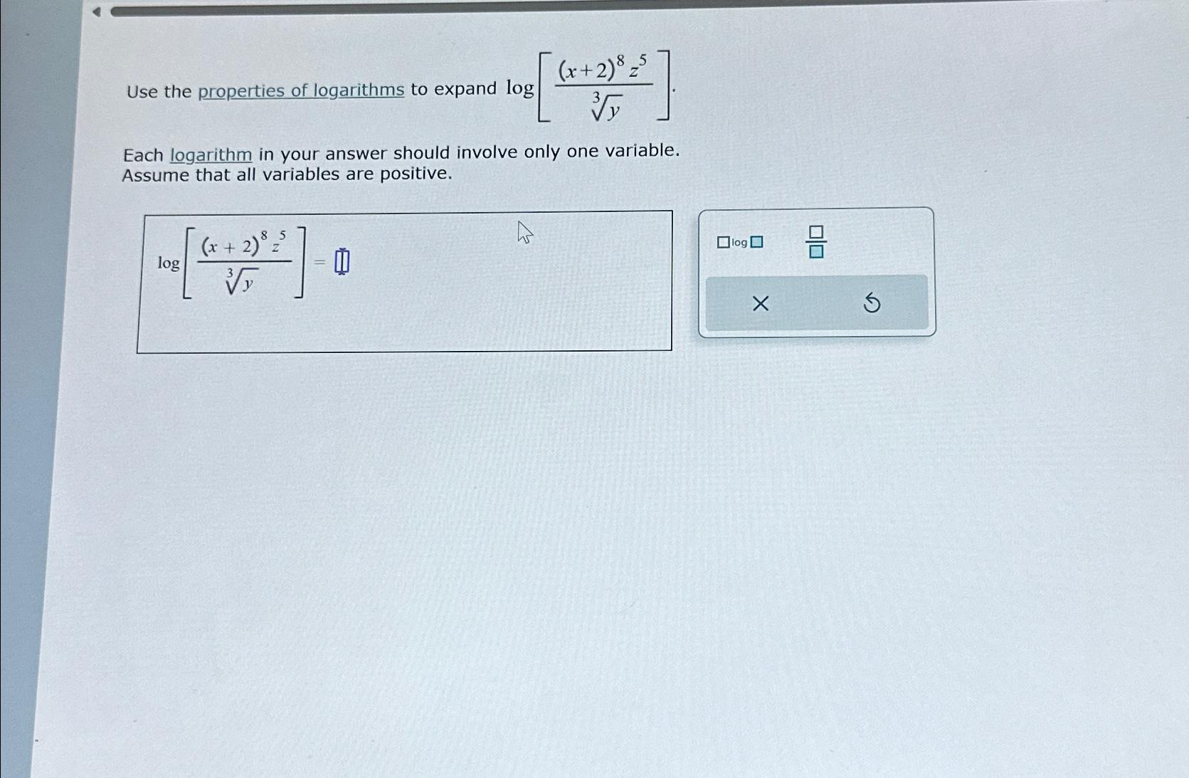 Solved Use The Properties Of Logarithms To Expand Chegg