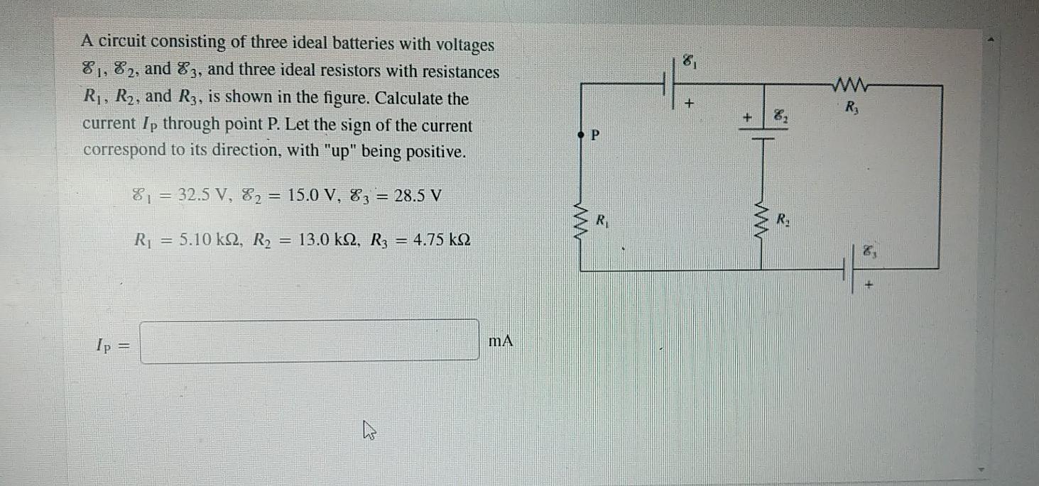 Solved A Circuit Consisting Of Three Ideal Batteries With Chegg