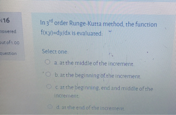 Solved N16 In 3rd Order Runge Kutta Method The Function Chegg