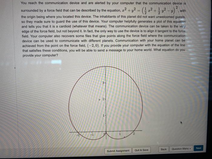 Solved Aiming The Communication Device You Reach The Chegg