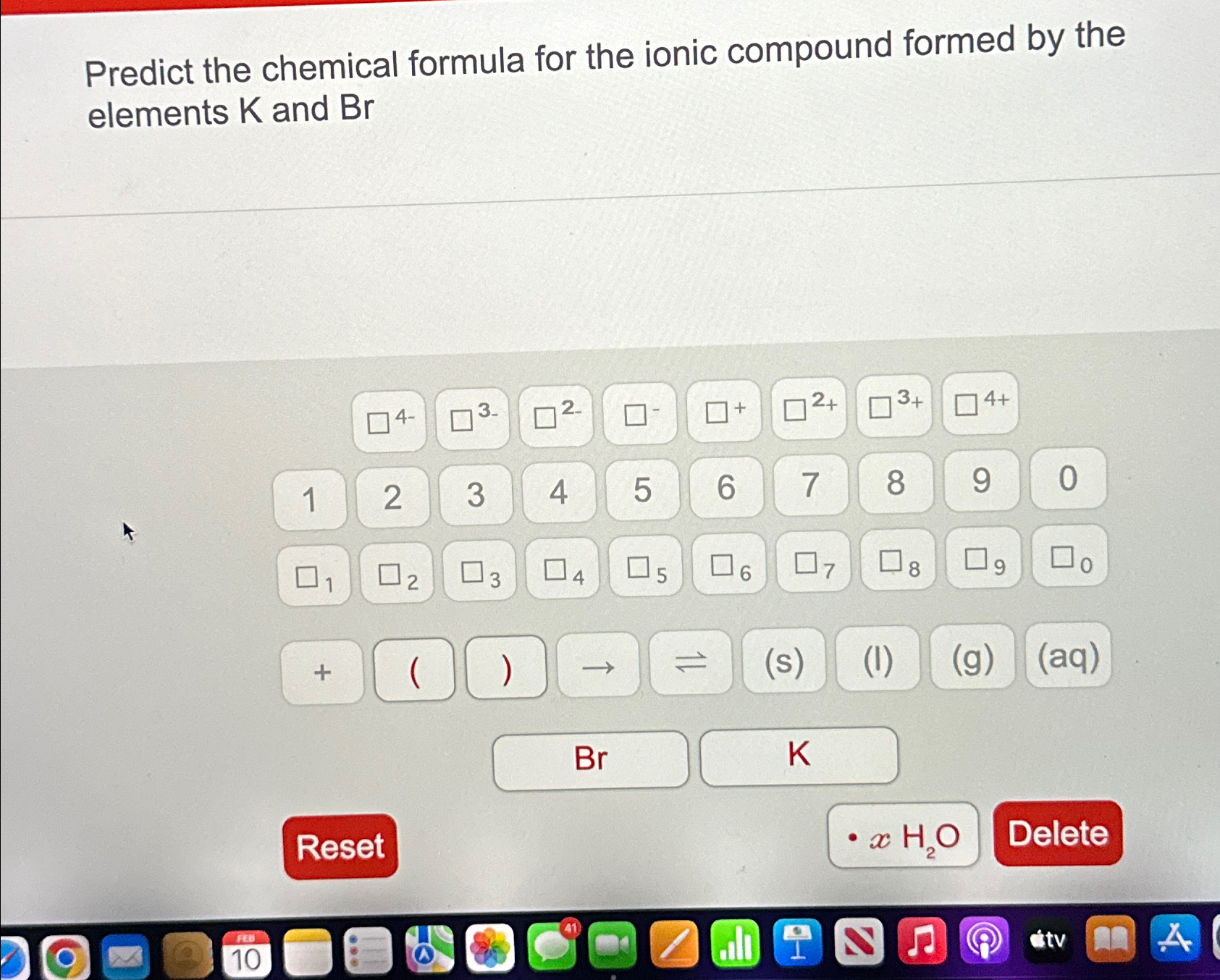 Solved Predict The Chemical Formula For The Ionic Compound Chegg