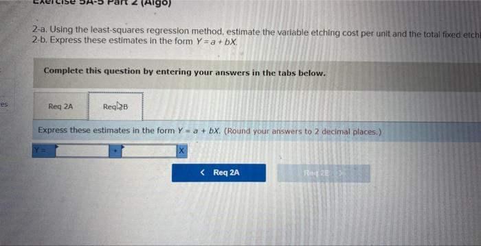 Solved Required Information Exercise A Algo Chegg