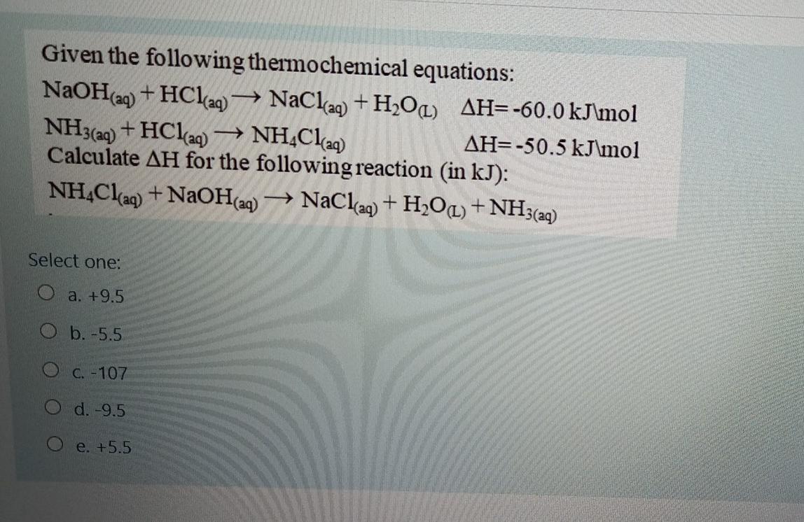 Solved Given The Following Thermochemical Equations Chegg