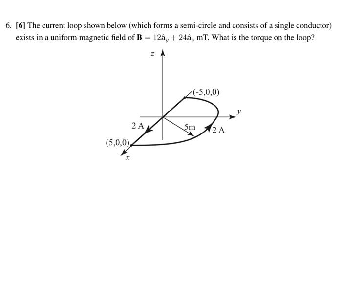 Solved The Current Loop Shown Below Which Forms A Chegg