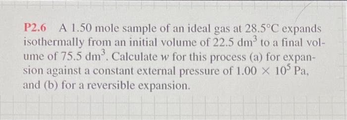 Solved P A Mole Sample Of An Ideal Gas At C Chegg