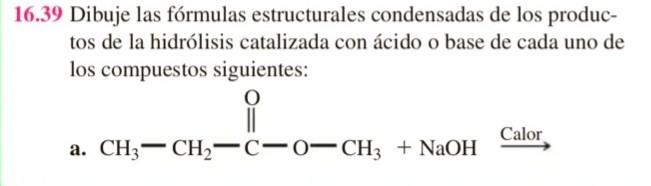 Solved 16 39 Dibuje las fórmulas estructurales condensadas Chegg