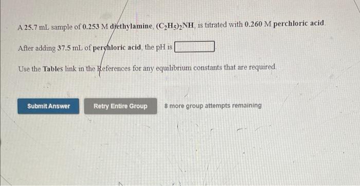 Solved A Ml Sample Of M Trimethylamine Ch N Chegg