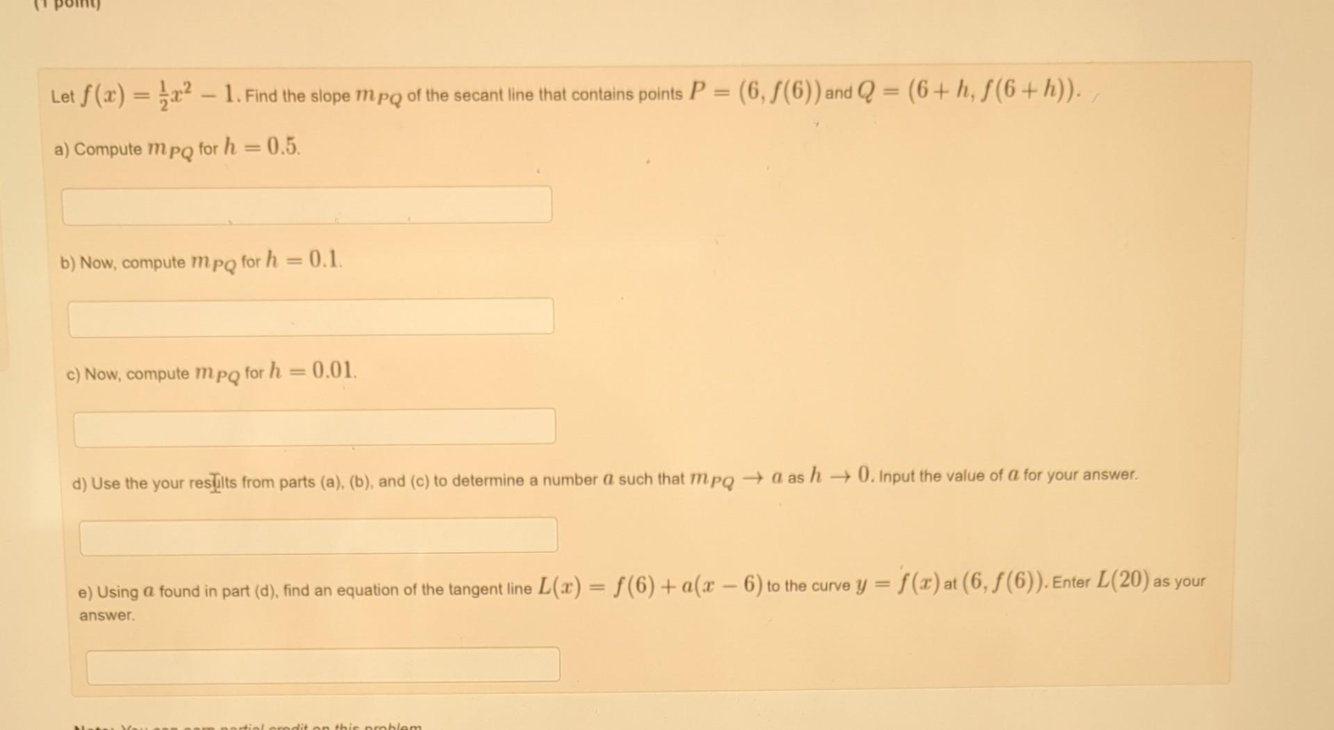 Solved Let F X 21x21 Find The Slope MPQ Of The Secant Chegg