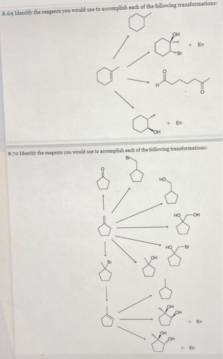 Solved Identify The Reagents You Would Use To Chegg