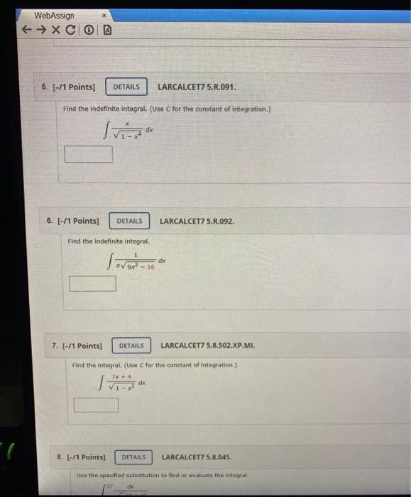 Solved X Webassign Xco Points Details Chegg