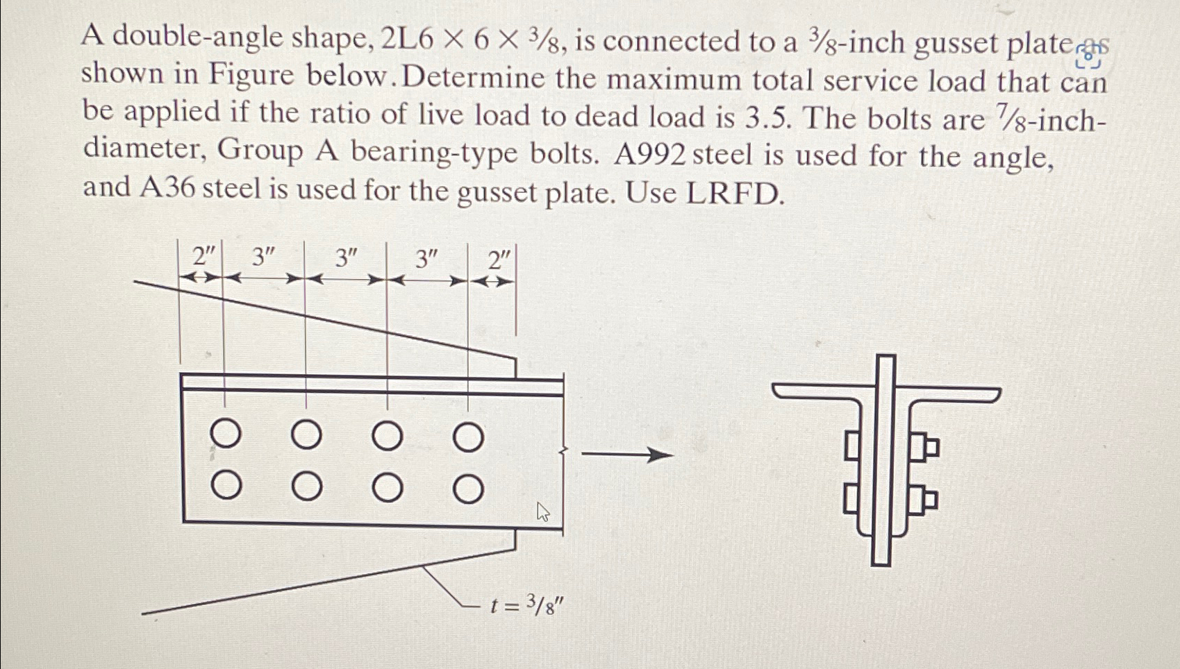 Solved A Double Angle Shape L Is Connected To A Chegg