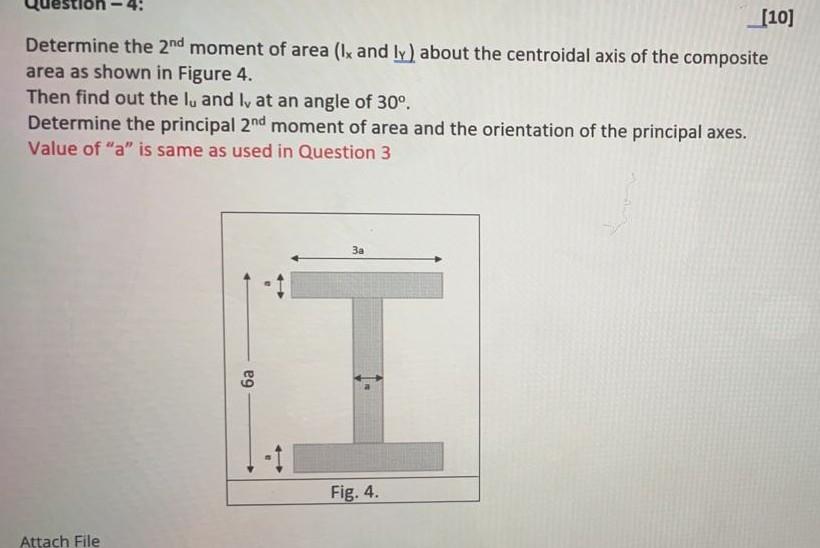 Solved Uest 10 Determine The 2nd Moment Of Area Lx And Chegg