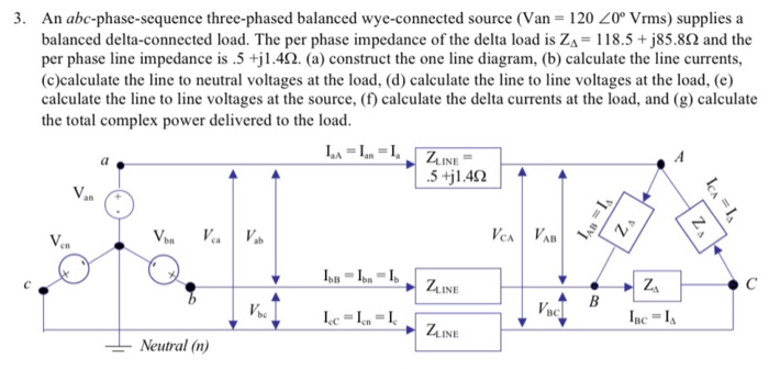 Solved 3 An Abc Phase Sequence Three Phased Balanced Chegg