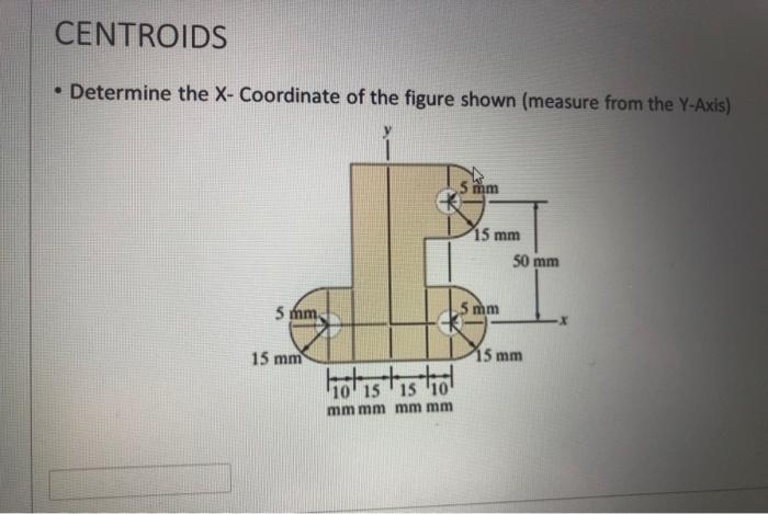 Solved Centroids Determine The X Coordinate Of The Figure Chegg