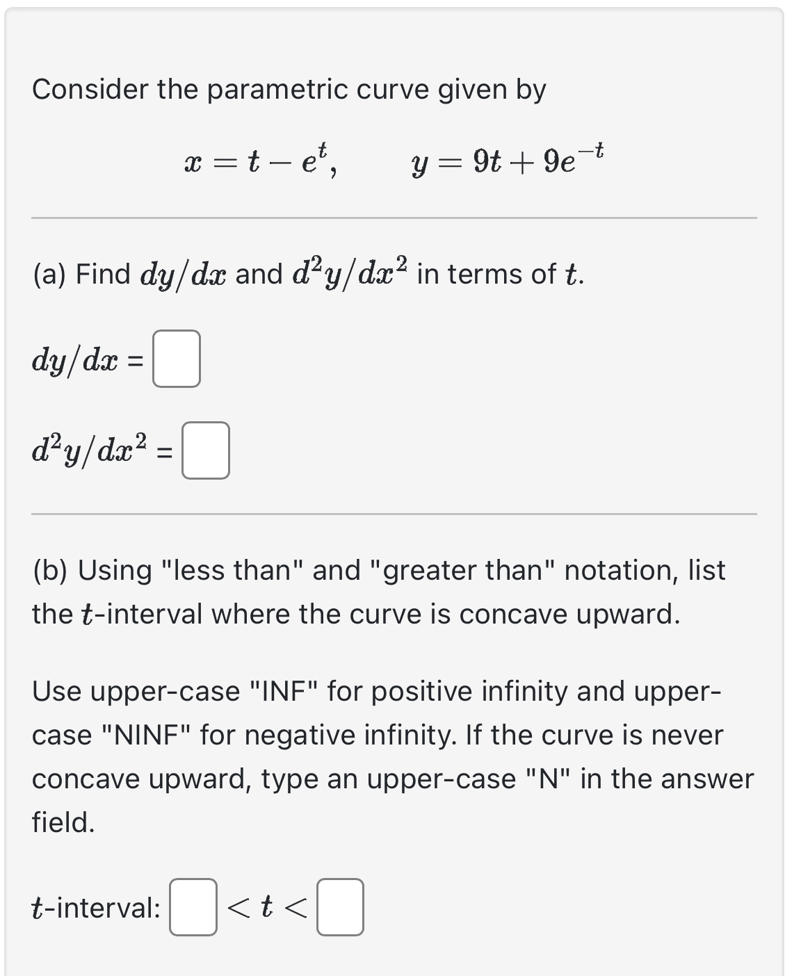 Solved Consider The Parametric Curve Given Chegg