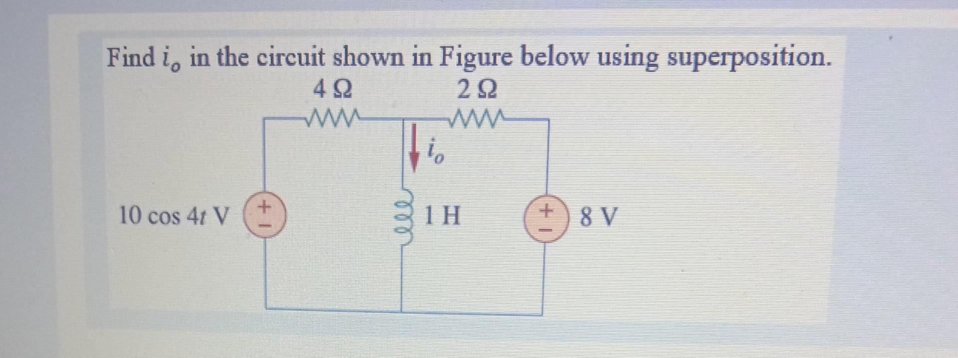 Solved Find Io In The Circuit Shown In Figure Below Using Chegg