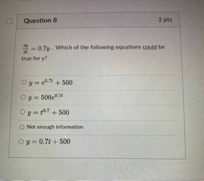 Solved Question Pts Dy Hot Y Which Of The Chegg