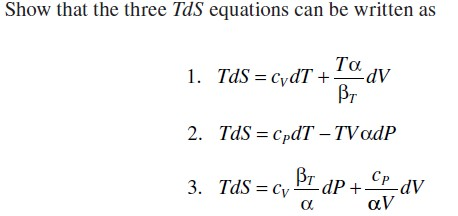 Solved Show That The Three Tds Equations Can Be Written As Chegg