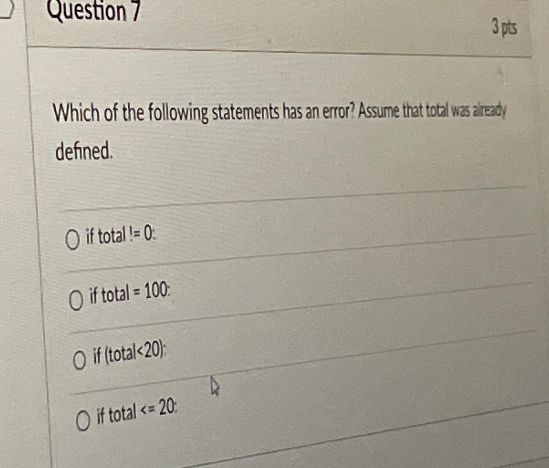 Solved Question 73 PtsWhich Of The Following Statements Has Chegg