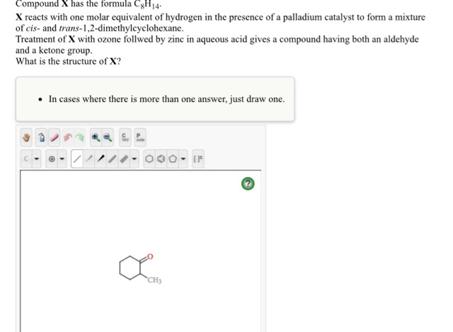 Solved Compound X Has The Formula C H 4 X Reacts With One Chegg