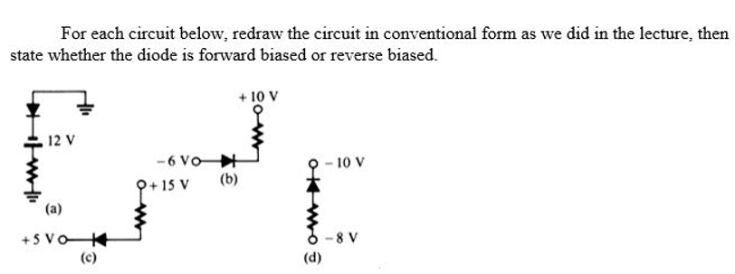 Solved For Each Circuit Below Redraw The Circuit In Chegg