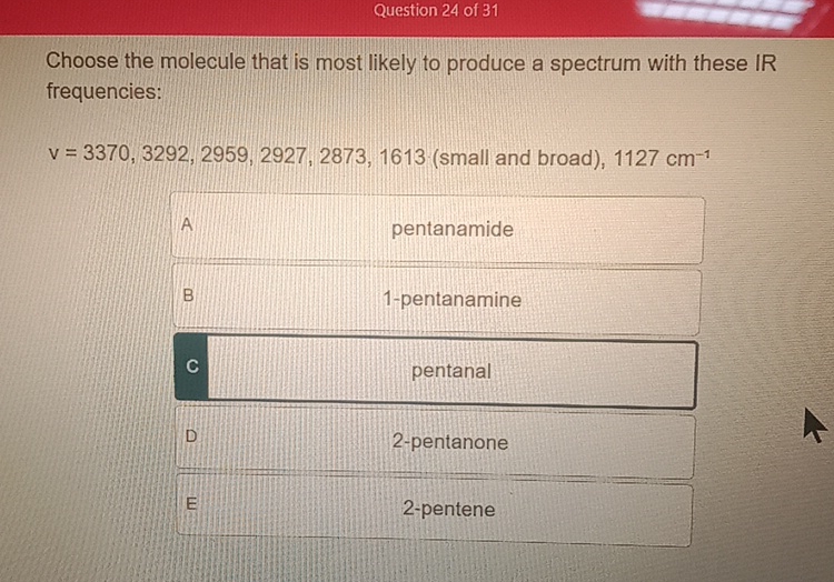 Question Of Choose The Molecule That Is Most Chegg