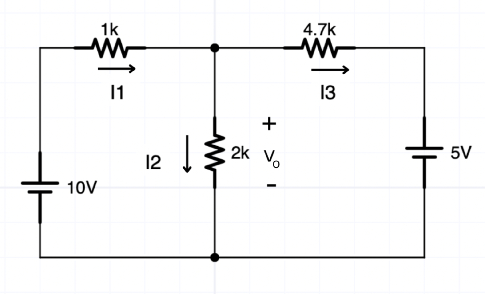 Solved Use Superposition To Find I1 I2 I3 And Vo Chegg