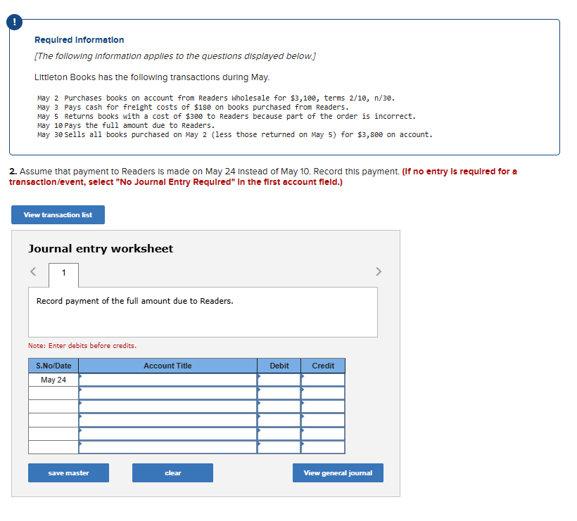 Solved Required Information The Following Informatlon Chegg