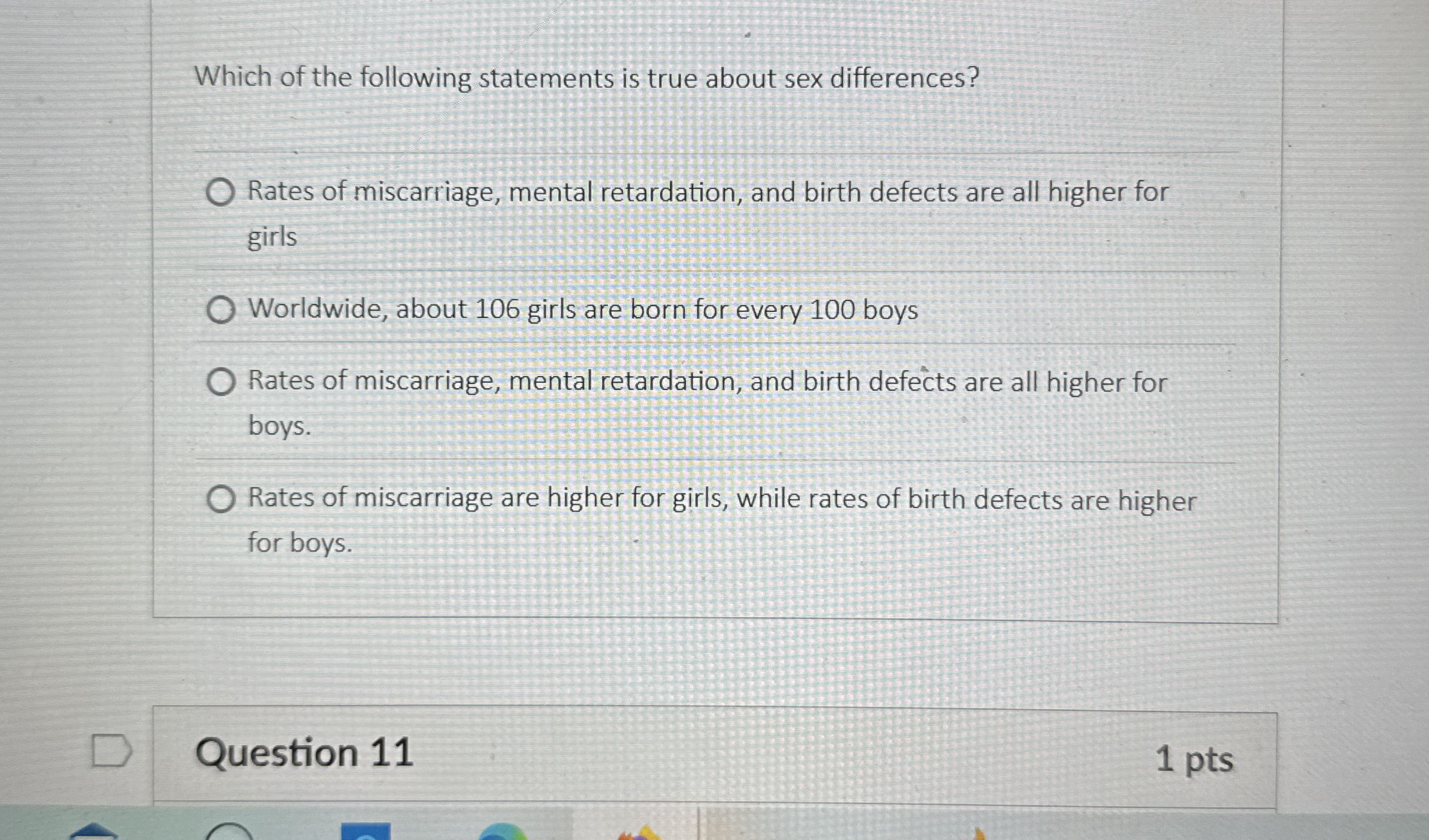 Which Of The Following Statements Is True About Sex Chegg