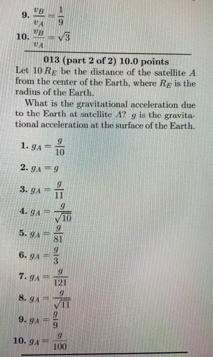 Solved Part Of Points Two Satellites A And B Chegg