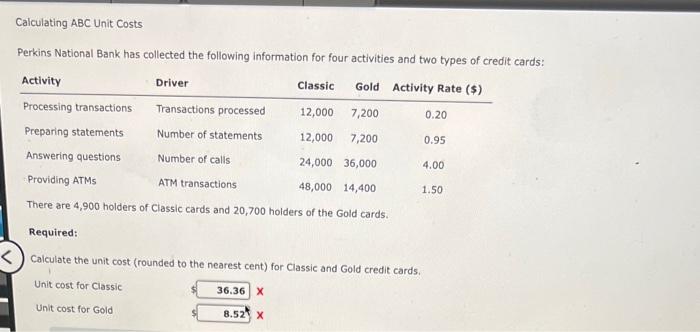 Solved Perkins National Bank Has Collected The Following Chegg