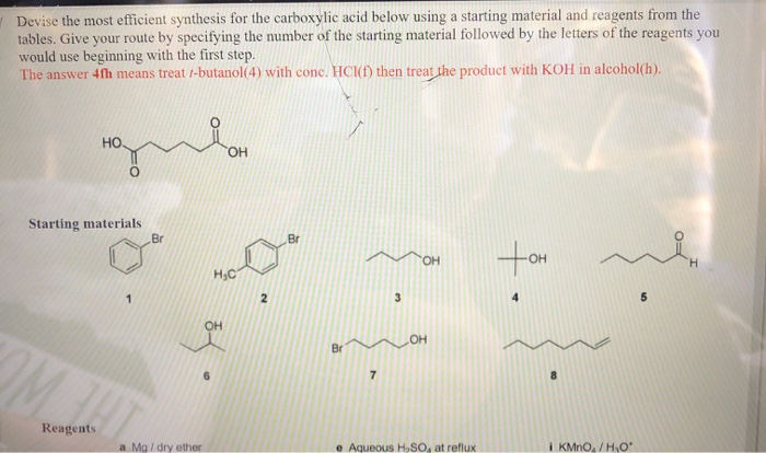 Solved Devise The Most Efficient Synthesis For The Chegg