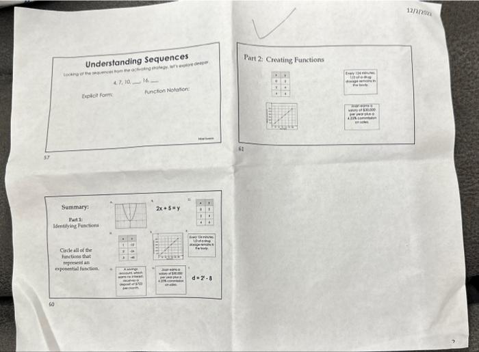 Solved Understanding Sequences Day Revisiting Sequences Chegg