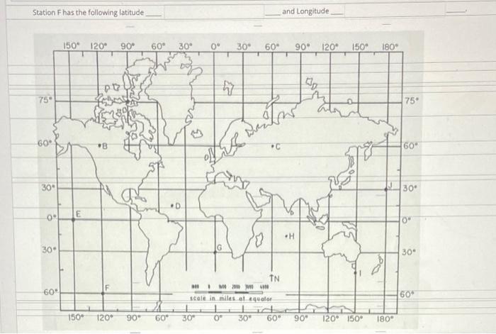 Solved Station D Has The Following Latitude And Longitude Chegg