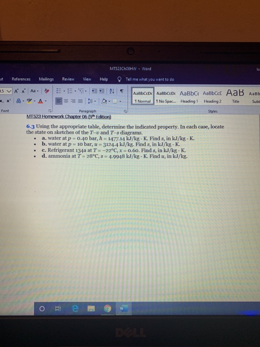 MT523Ch06HW Word Wt References Mailing Review View Chegg