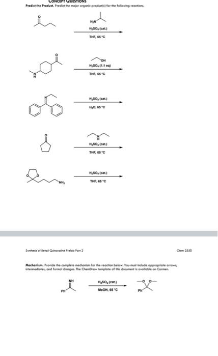 Solved Concept Questions Predict The Product Predict The Chegg