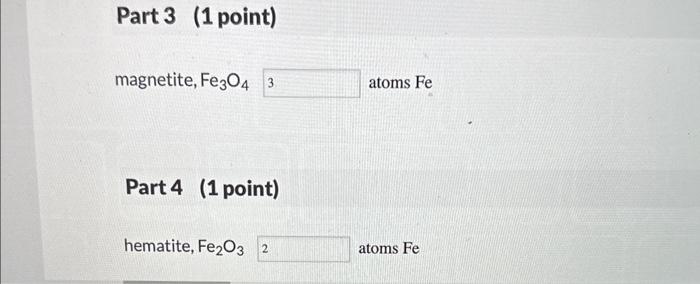 Solved How Many Atoms Of Iron Are There In Moles Of Chegg