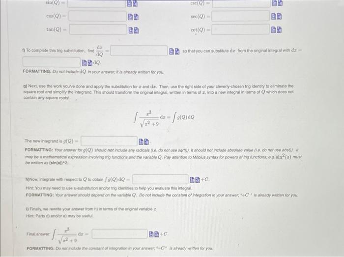 Solved X X Dx A First Select One Of The Following Trig Chegg