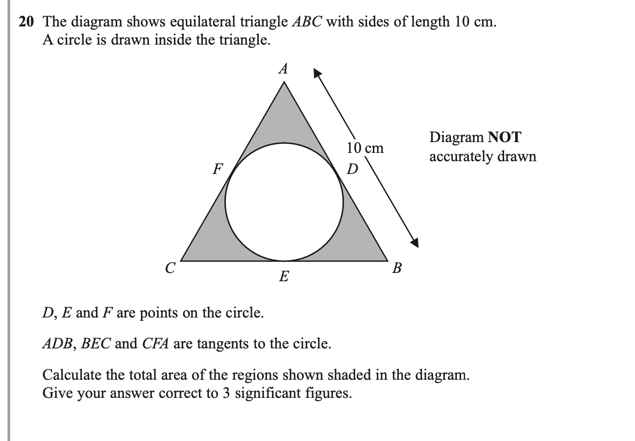 Solved The Diagram Shows Equilateral Triangle Abc With Chegg