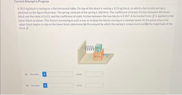 Solved A Kg Block Is Resting On A Flat Horizontal Chegg