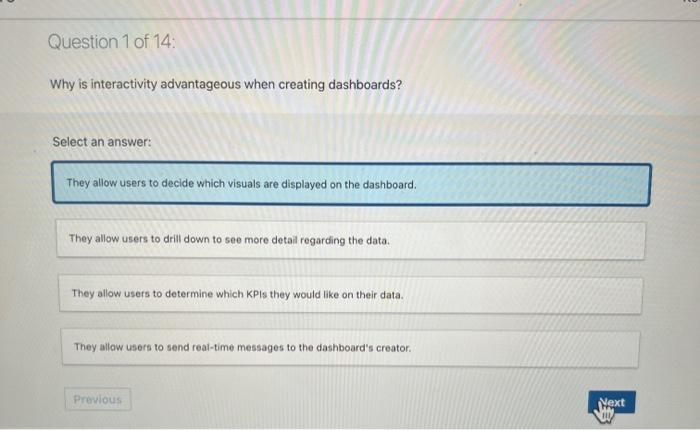 Solved Question 1 Of 14 Why Is Interactivity Advantageous Chegg