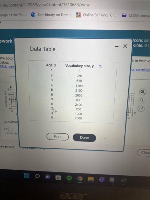 Solved The Accompanying Table Shows The Ages In Years Of Chegg