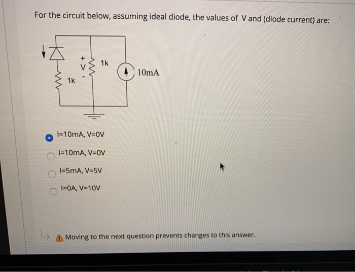 Solved For The Circuit Below Assuming Ideal Diode The Chegg