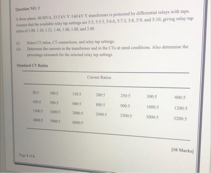 Solved Question No A Three Phase Mva Kv Y Kv Chegg