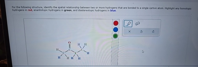 Solved For The Following Structure Identify The Spatial Chegg